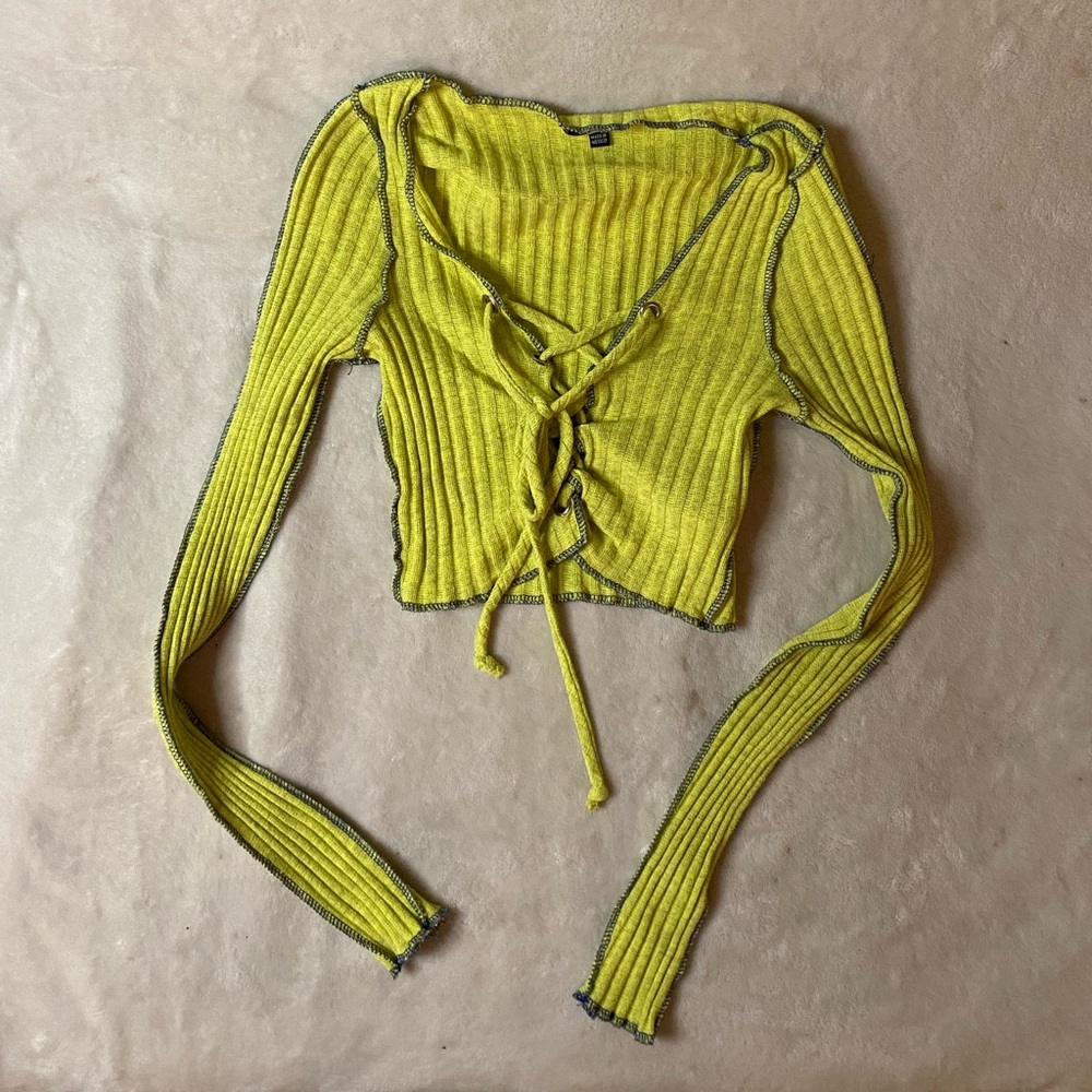 Fashion Nova Lime Green Crop Top - NOT AVAILABLE